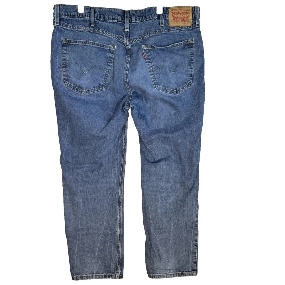 Levis 541 Jeans Mens 40x30 Blue Stretch Denim Athletic Fit Mid Rise Tapered